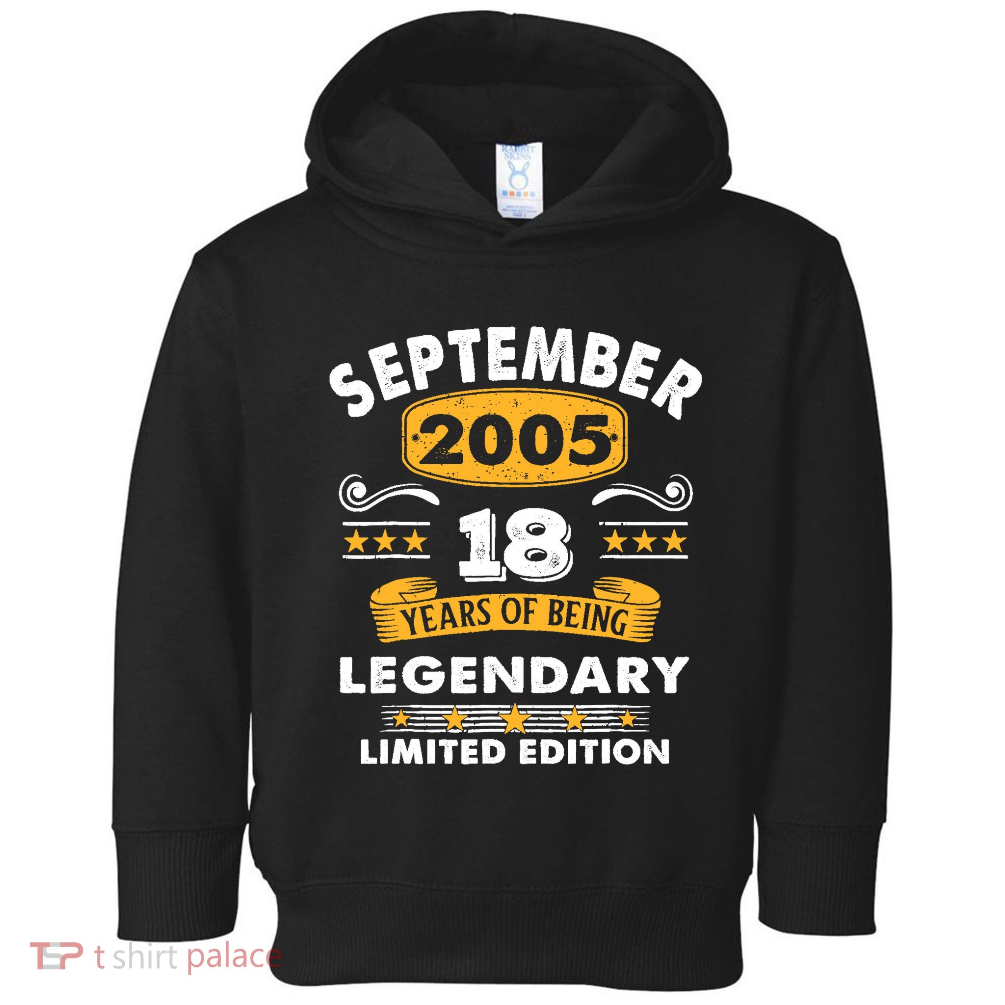 18 Years Old Legend Since September 2005 18th Birthday Gifts Toddler Hoodie