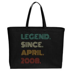 16 Years Old Legend Since April 2008 16th Birthday Cotton Canvas Jumbo Tote