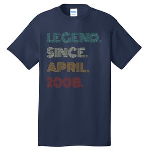 16 Years Old Legend Since April 2008 16th Birthday Tall T-Shirt