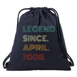 16 Years Old Legend Since April 2008 16th Birthday Drawstring Bag