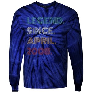 16 Years Old Legend Since April 2008 16th Birthday Tie-Dye Long Sleeve Shirt