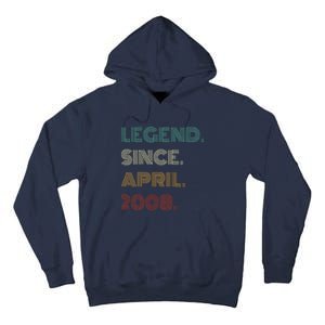 16 Years Old Legend Since April 2008 16th Birthday Tall Hoodie