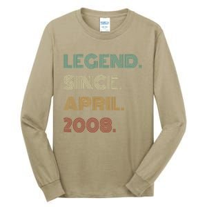 16 Years Old Legend Since April 2008 16th Birthday Tall Long Sleeve T-Shirt