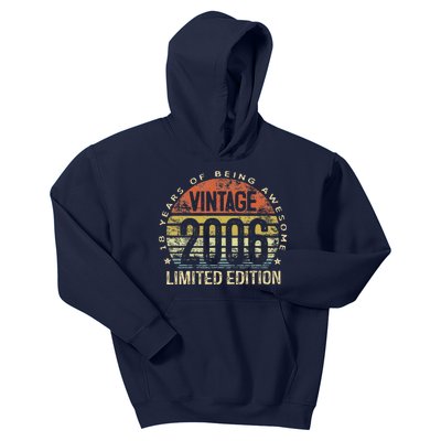 18 Year Old Gifts Vintage 2006 Limited Edition 18th Birthday Kids Hoodie