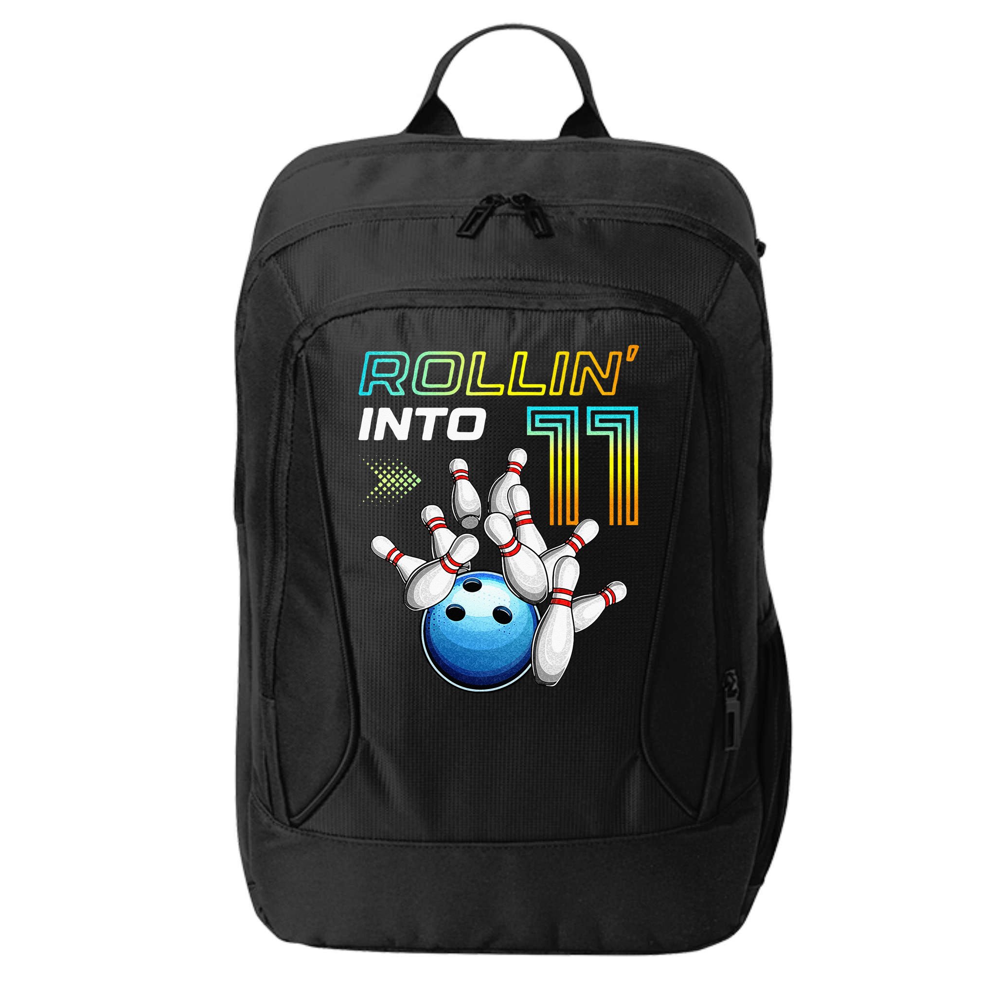 11 Year Old Bowling Retro Vintage 11th Birthday City Backpack