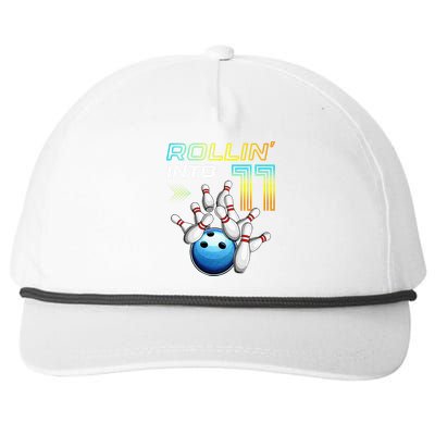 11 Year Old Bowling Retro Vintage 11th Birthday Snapback Five-Panel Rope Hat