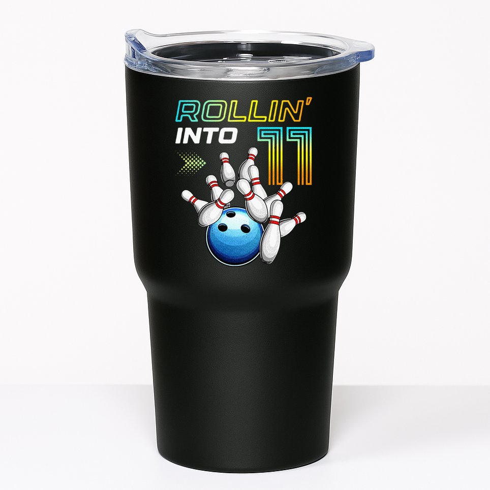 11 Year Old Bowling Retro Vintage 11th Birthday Tumbler