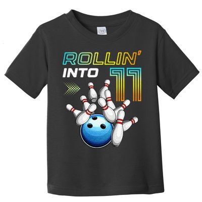 11 Year Old Bowling Retro Vintage 11th Birthday Toddler T-Shirt