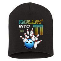 11 Year Old Bowling Retro Vintage 11th Birthday Short Acrylic Beanie