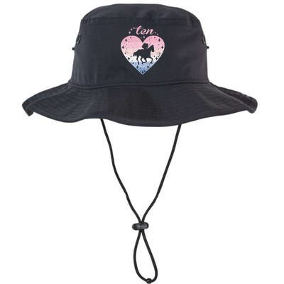 10 Year Old Cute Horse Riding Birthday Legacy Cool Fit Booney Bucket Hat