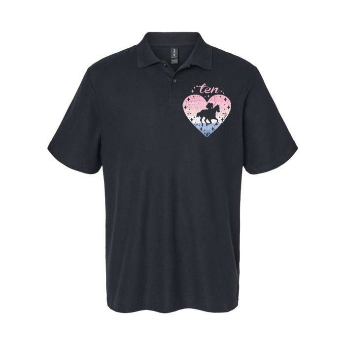 10 Year Old Cute Horse Riding Birthday Softstyle Adult Sport Polo