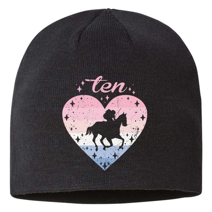 10 Year Old Cute Horse Riding Birthday Sustainable Beanie