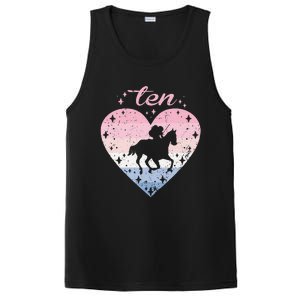 10 Year Old Cute Horse Riding Birthday PosiCharge Competitor Tank