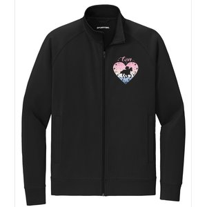 10 Year Old Cute Horse Riding Birthday Stretch Full-Zip Cadet Jacket