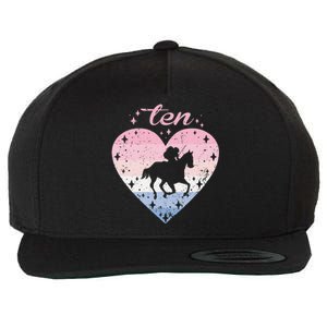 10 Year Old Cute Horse Riding Birthday Wool Snapback Cap