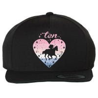 10 Year Old Cute Horse Riding Birthday Wool Snapback Cap