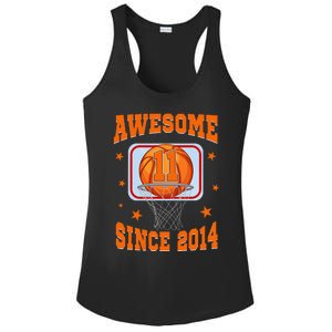 11 Year Old Awesome Since 2014 11th Birthday Basketball Ladies PosiCharge Competitor Racerback Tank