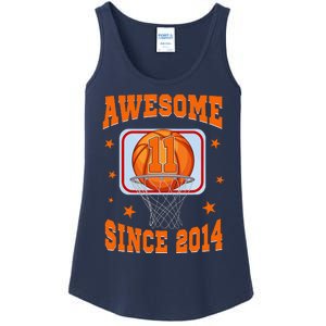 11 Year Old Awesome Since 2014 11th Birthday Basketball Ladies Essential Tank