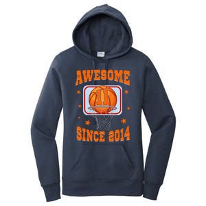 11 Year Old Awesome Since 2014 11th Birthday Basketball Women's Pullover Hoodie