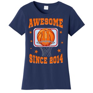 11 Year Old Awesome Since 2014 11th Birthday Basketball Women's T-Shirt