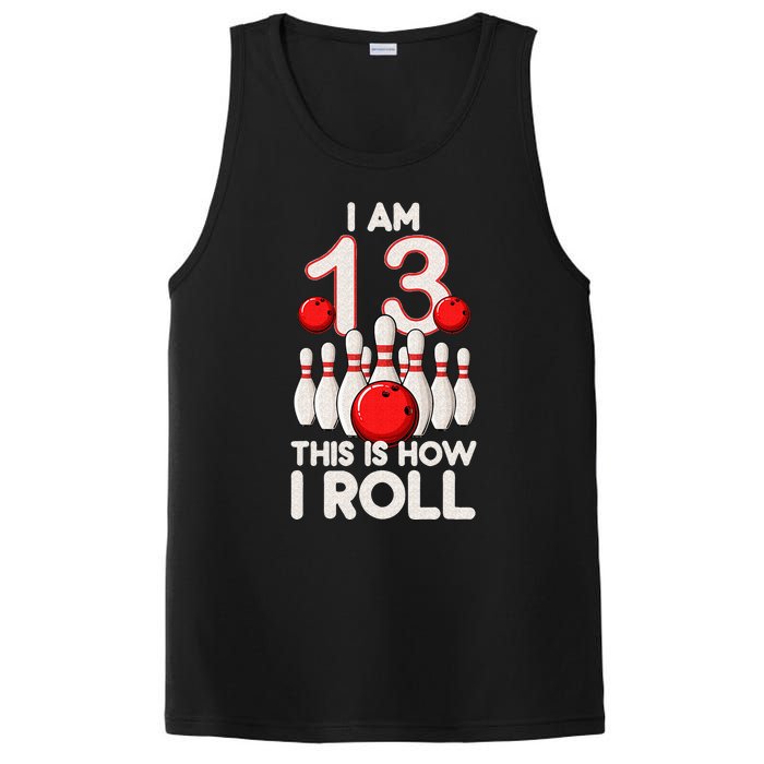 13 Year Old Bowling Party 13th Birthday Is How I Roll PosiCharge Competitor Tank