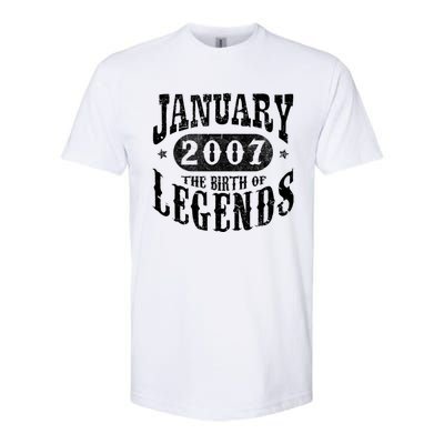 16 Years Old 16th Birthday January 2007 Birth Of Legend Funny Gift Softstyle® CVC T-Shirt