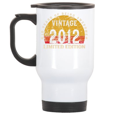 10 Year Old Gifts Retro Vintage 2012 Limited Edition 10th Birthday Stainless Steel Travel Mug