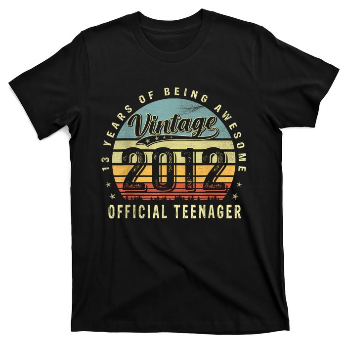 13 Yr Old Gifts Vintage 2012 Teenager 13th Birthday T-Shirt