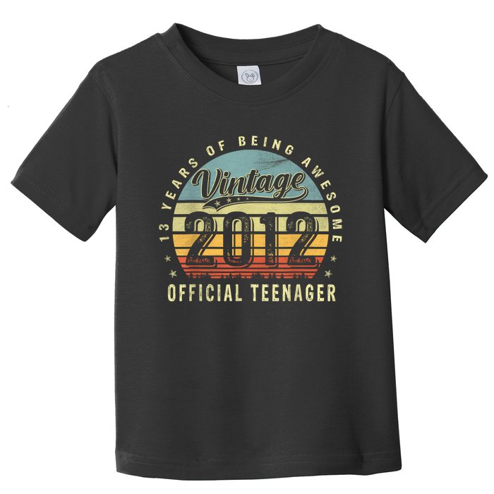 13 Yr Old Gifts Vintage 2012 Teenager 13th Birthday Toddler T-Shirt