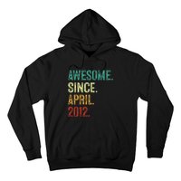 12 Year Old Awesome Since April 2012 12th Birthday Hoodie