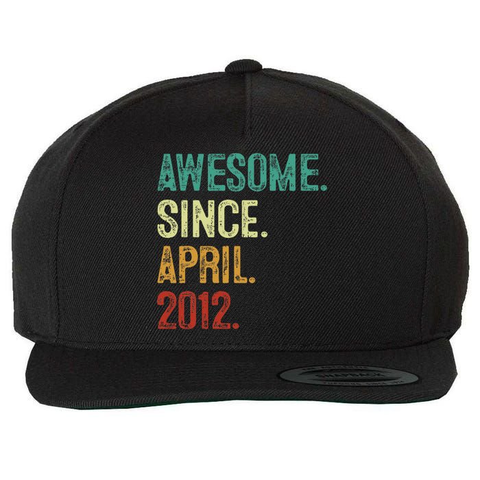 12 Year Old Awesome Since April 2012 12th Birthday Wool Snapback Cap