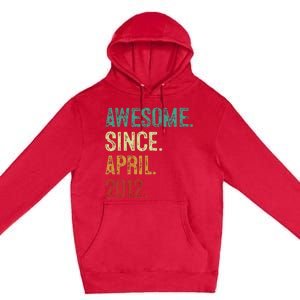 12 Year Old Awesome Since April 2012 12th Birthday Premium Pullover Hoodie