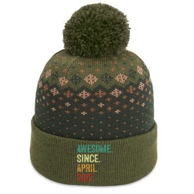 12 Year Old Awesome Since April 2012 12th Birthday The Baniff Cuffed Pom Beanie