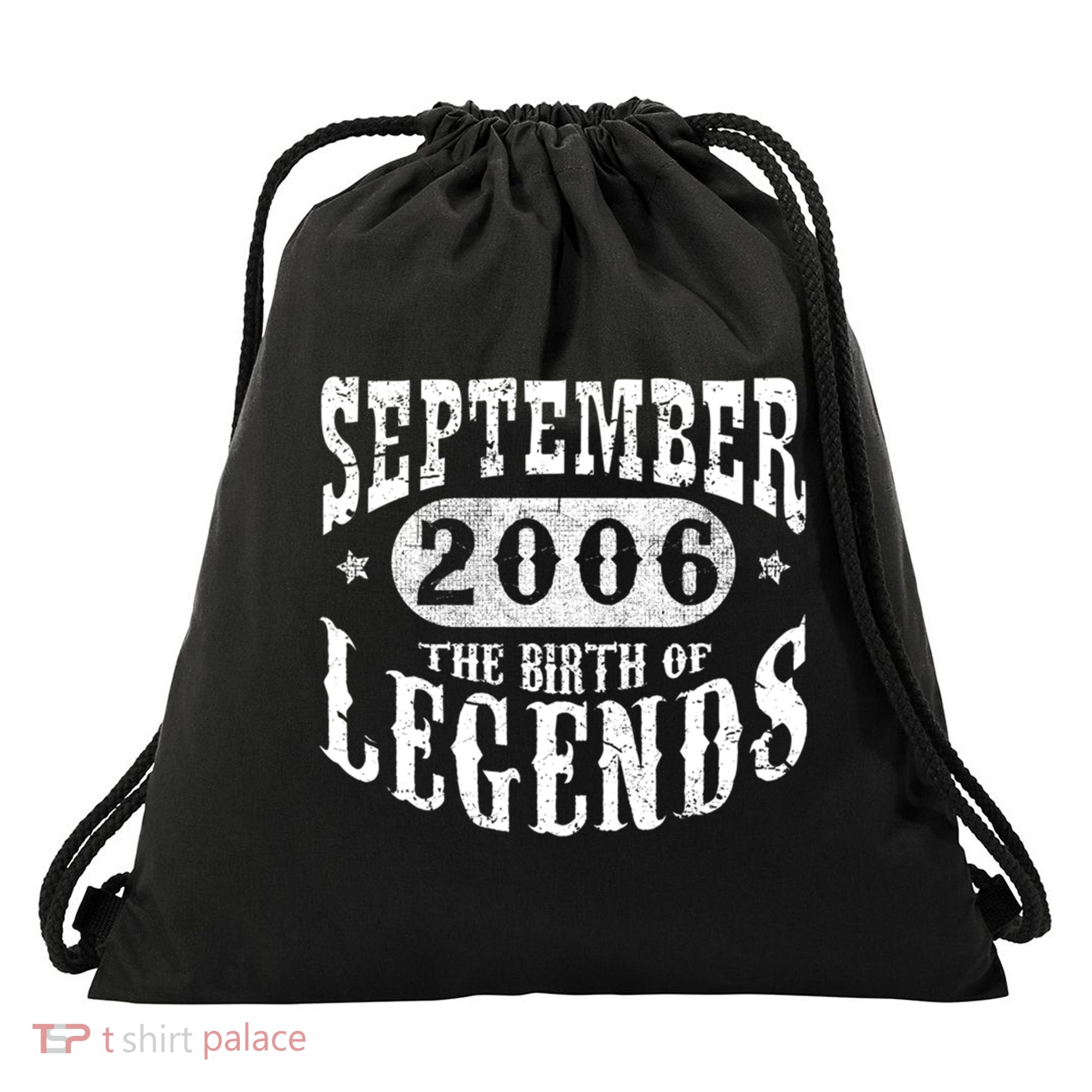 17 Years Old 17th Birthday September 2006 Birth Of Legend Funny Gift Drawstring Bag