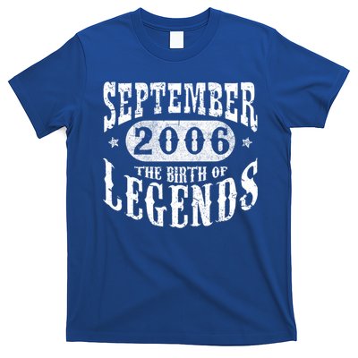 17 Years Old 17th Birthday September 2006 Birth Of Legend Funny Gift T-Shirt
