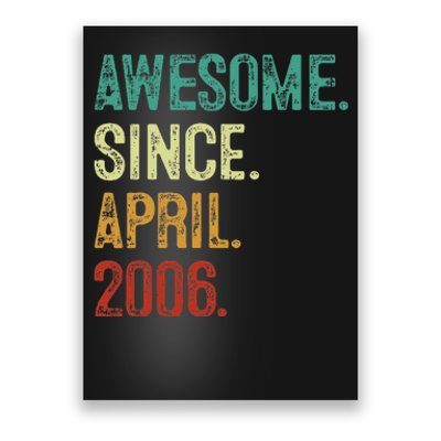 18 Year Old Awesome Since April 2006 18th Birthday Poster