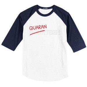 14 Year Old Birthday Ands Quarantine Baseball Sleeve Shirt