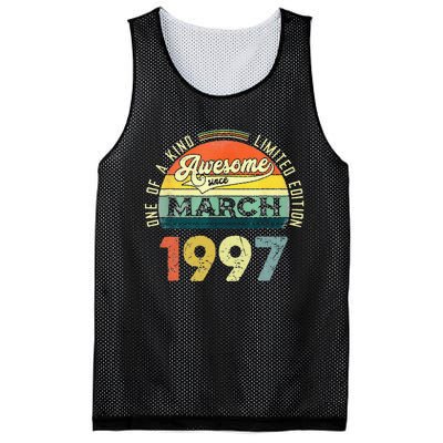 1997 Years Old Vintage 26 March 1997 26th Birthday Mesh Reversible Basketball Jersey Tank