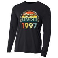 1997 Years Old Vintage 26 March 1997 26th Birthday Cooling Performance Long Sleeve Crew