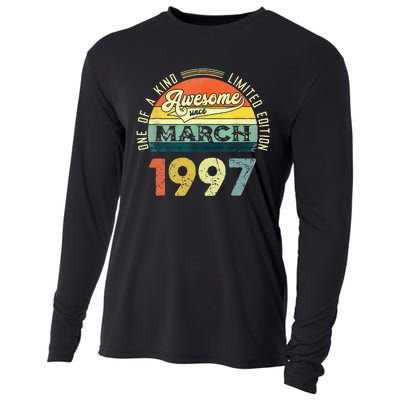 1997 Years Old Vintage 26 March 1997 26th Birthday Cooling Performance Long Sleeve Crew