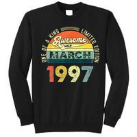 1997 Years Old Vintage 26 March 1997 26th Birthday Tall Sweatshirt