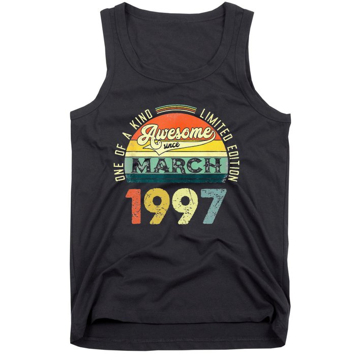 1997 Years Old Vintage 26 March 1997 26th Birthday Tank Top