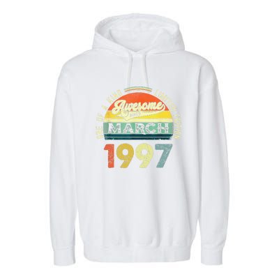 1997 Years Old Vintage 26 March 1997 26th Birthday Garment-Dyed Fleece Hoodie