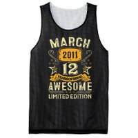 12 Year Old Awesome Since March 2011 12th Birthday Gifts Mesh Reversible Basketball Jersey Tank