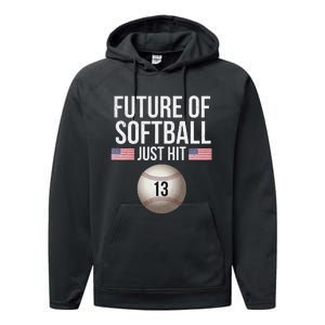 13 Year Old Softball Player Performance Fleece Hoodie