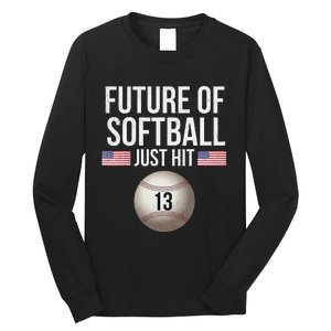 13 Year Old Softball Player Long Sleeve Shirt