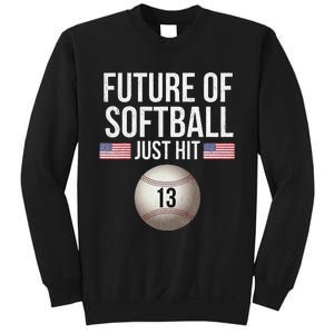 13 Year Old Softball Player Sweatshirt