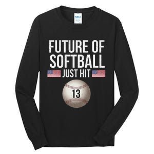 13 Year Old Softball Player Tall Long Sleeve T-Shirt