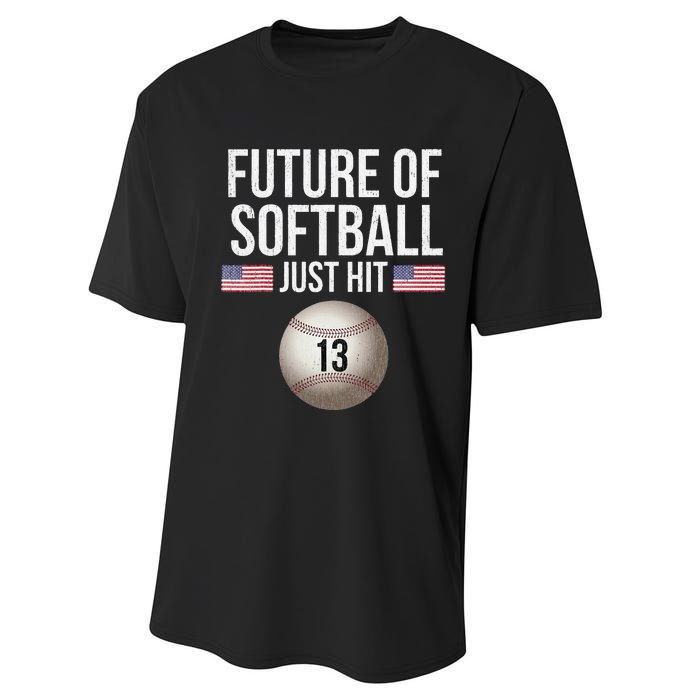 13 Year Old Softball Player Performance Sprint T-Shirt