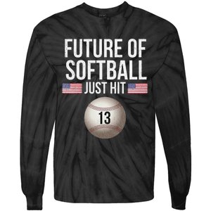 13 Year Old Softball Player Tie-Dye Long Sleeve Shirt